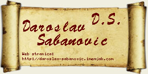 Daroslav Šabanović vizit kartica